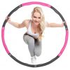 Hula Hop obruč 100 cm SPRINGOS MASSAGE růžovo-šedá