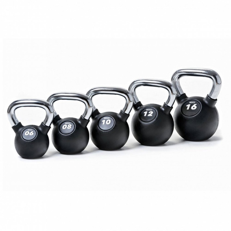 SEDCO Kettlebell RUBBER-CHROM PROFI - 8