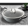 BERLINGERHAUS Pekáč kulatý s mramorovým povrchem s poklicí 32 cm Gray Stone Touch Line BH-1157