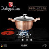 BERLINGERHAUS Kastrol s mramorovým povrchem a poklicí 30 cm Rosegold Metallic Line BH-6194