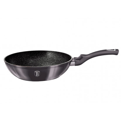 BERLINGERHAUS Pánev WOK s mramorovým povrchem 28 cm Carbon PRO Line BH-6900