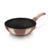 BERLINGERHAUS Wok s mramorovým povrchem 30 cm Rosegold Metallic Line BH-6171