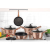 BERLINGERHAUS Wok s mramorovým povrchem 30 cm Rosegold Metallic Line BH-6171