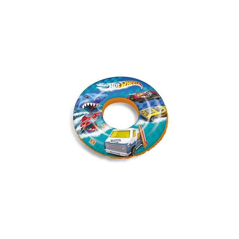 Nafukovací kruh MONDO s potiskem Hot Wheels 50 cm - modrá