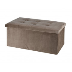 PROGARDEN Taburet s úložným prostorem 76 x 38 cm VELVET šampaň KO-101000790svhn