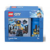 Box svačinový 20 x 17,3 x 7,1 cm + láhev 390 ml, PP + silikon LEGO CITY sada 2díl.