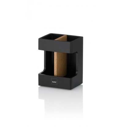 KELA Držák na zubní kartáčky Cube polyresin black KL-23688