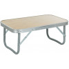 - skládací kempingový stůl - lehký a skladný, ideální pro přenos - perfektní na cestování, jako kempingový stolek, na chatu i zahradu - hliníková konstrukce ve stříbrné barvě - deska stolu z MDF materiálu v barvě ...