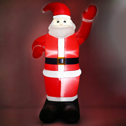 LED nafukovací Santa Claus 240 cm, IP44, studená bílá