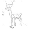 LED Sob - 61cm, 144LED, IP44, teplá bílá