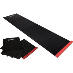 Skládací podložka/koberec na šipky XQ MAX PUZZLE 237 cm - červená/černá