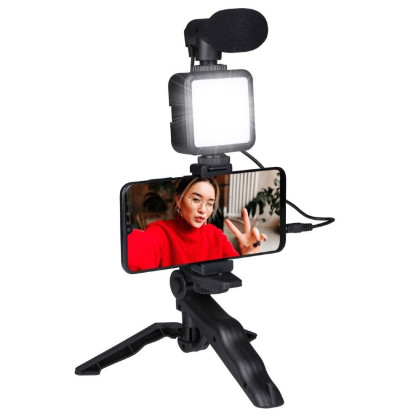 GRUNDIG Selfie studio s osvětlením a tripod ED-223813