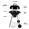 BBQ COLLECTION Gril na dřevěné uhlí kulatý 45 cm ED-241456