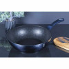 BERLINGERHAUS Pánev WOK s mramorovým povrchem 30 cm Metallic Line Aquamarine Edition BH-6114