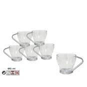 BERGNER Hrnek na espresso skleněný 85 ml sada 6 ks 8430540233620