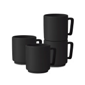 Sada hrnků 4 ks 300 ml Matte Black Collection