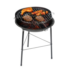 BBQ COLLECTION Gril na dřevěné uhlí kulatý 33x43cm černý ED-291662cern