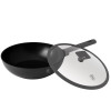 BERLINGERHAUS Pánev WOK s titanovým povrchem a poklicí 28 cm Antracit Collection BH-8124