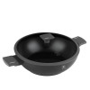 BERLINGERHAUS Pánev WOK s titanovým povrchem a poklicí 30 cm Antracit Collection BH-8125