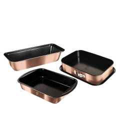 BERLINGERHAUS Sada pečicích forem 3 ks Rosegold Metallic Line BH-7633