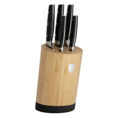 BERLINGERHAUS Sada nožů se stojanem BAMBOO 6 ks Black Silver Collection BH-3136