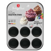 BERLINGERHAUS Forma na muffiny 12 ks Matte Black Collection BH-7950